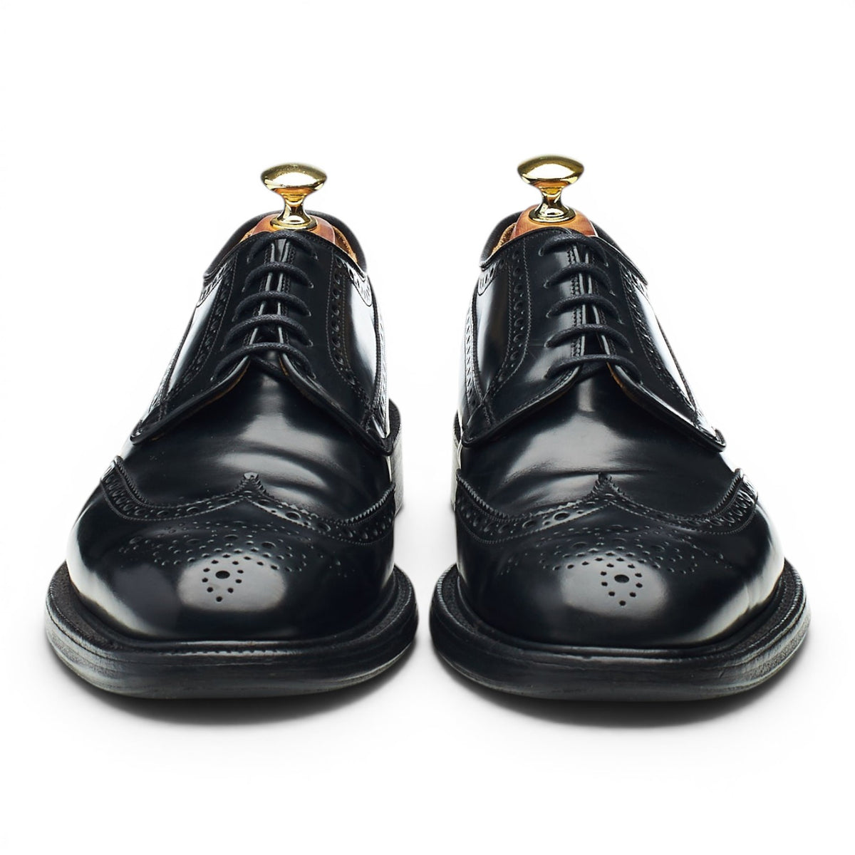 'Grafton' Black Leather Derby Brogues UK 7 G