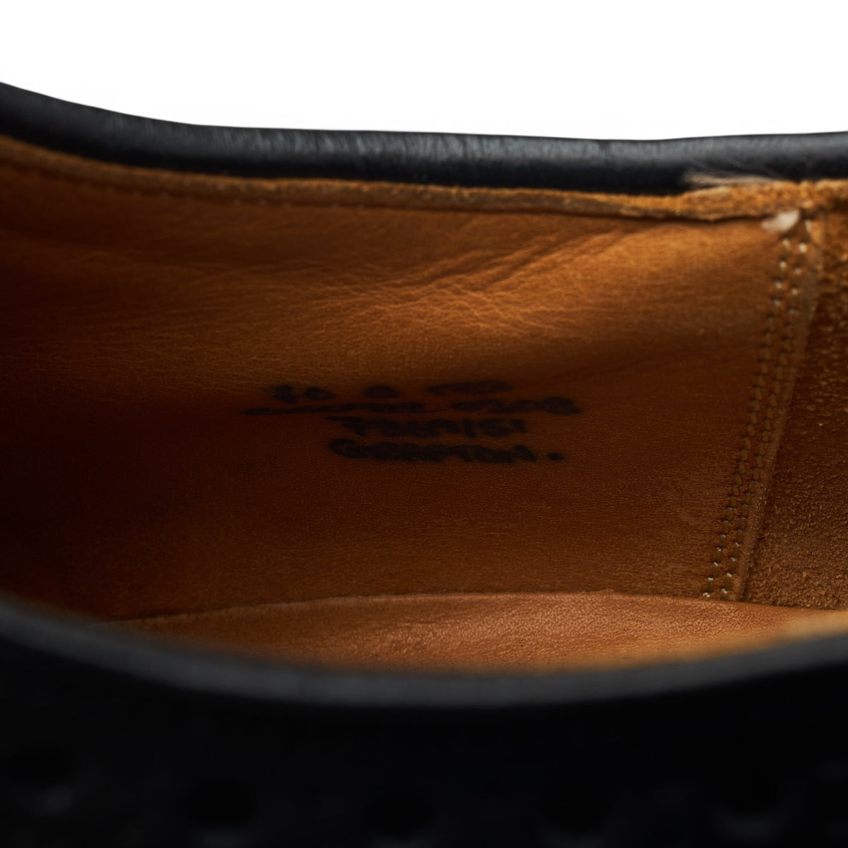 'Grafton' Black Leather Derby Brogues UK 7 G