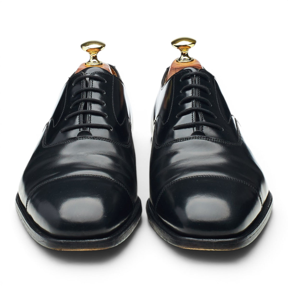 Vintage Black Leather Oxford UK 7.5 E