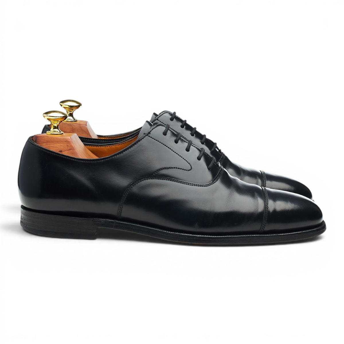 Vintage Black Leather Oxford UK 7.5 E
