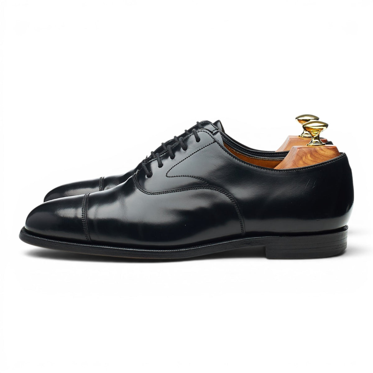 Vintage Black Leather Oxford UK 7.5 E