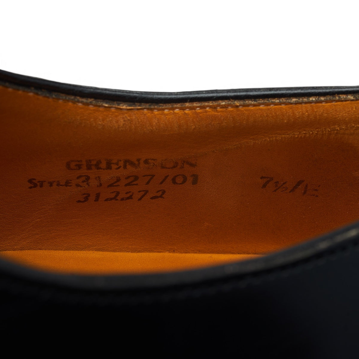 Vintage Black Leather Oxford UK 7.5 E
