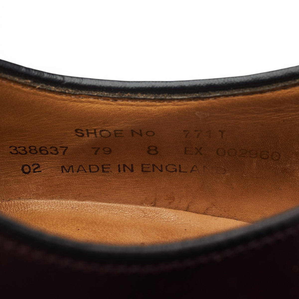 '771' Burgundy Leather Derby UK 8 EX