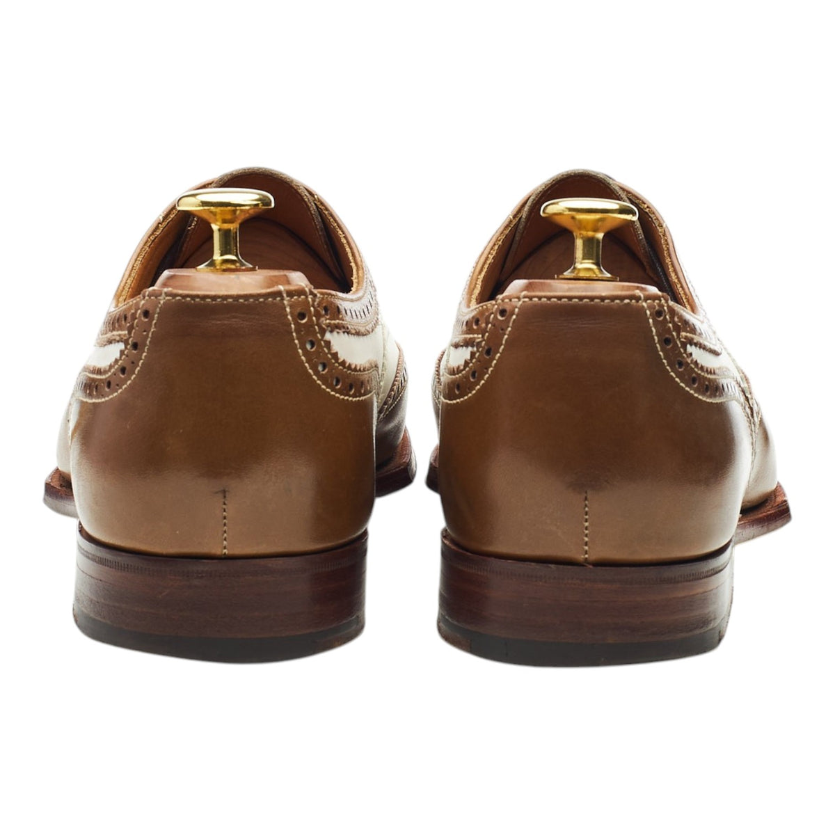 Brown & White Leather Oxford Spectator Brogues UK 8 EX