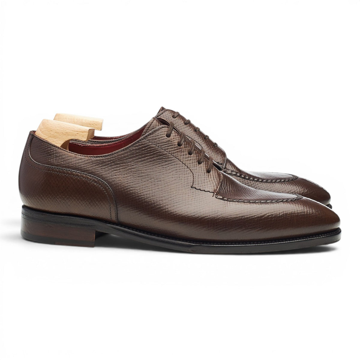 MTO '135 Artista' Dark Brown Grain Leather Split Toe Derby UK 8 F