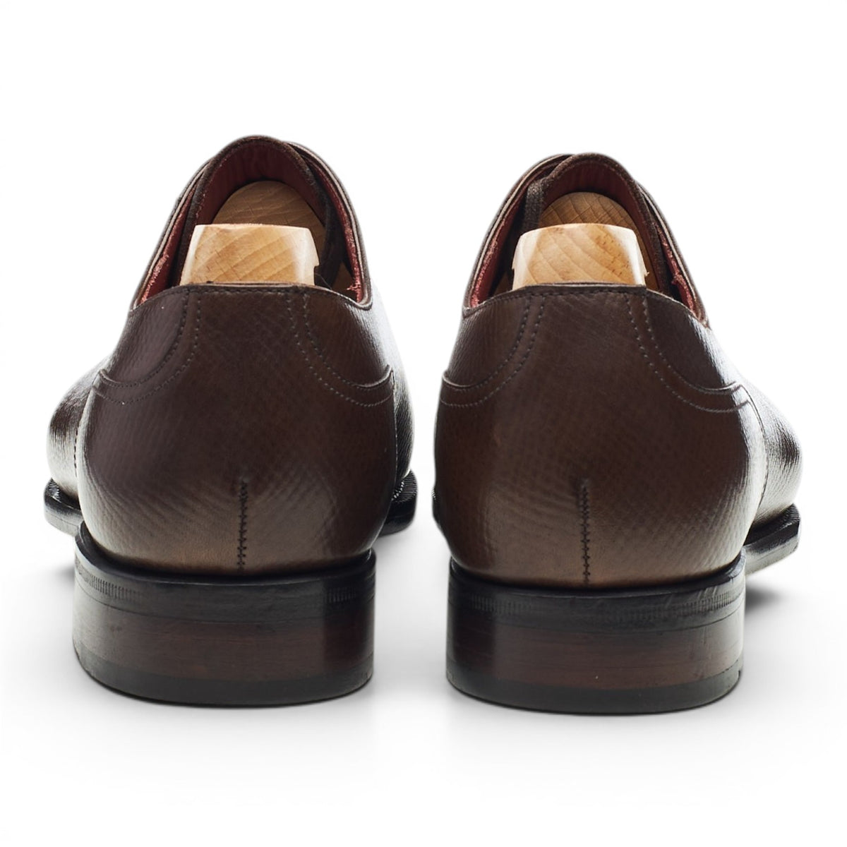 MTO '135 Artista' Dark Brown Grain Leather Split Toe Derby UK 8 F