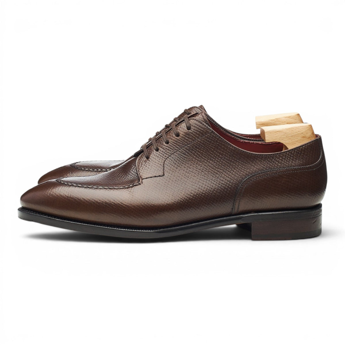 MTO '135 Artista' Dark Brown Grain Leather Split Toe Derby UK 8 F