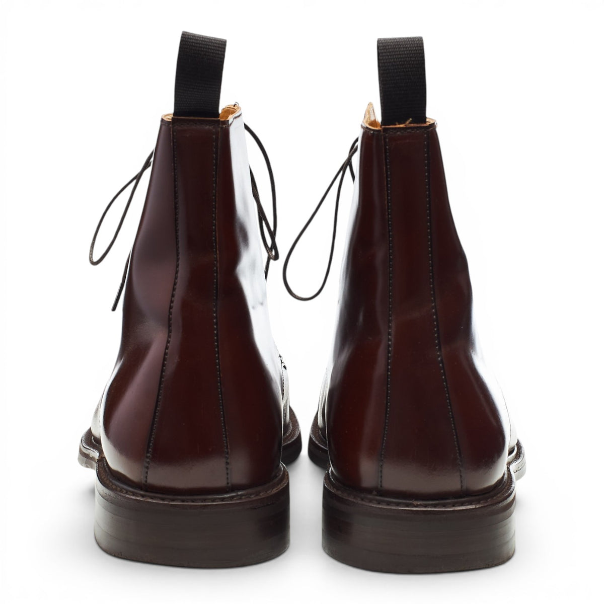 '321' Brown Cordovan Leather Boots UK 12