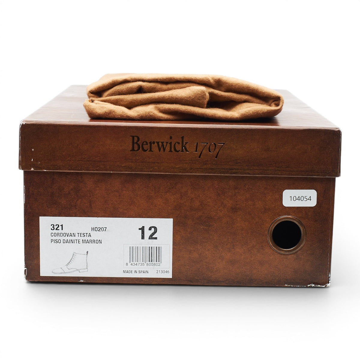 '321' Brown Cordovan Leather Boots UK 12