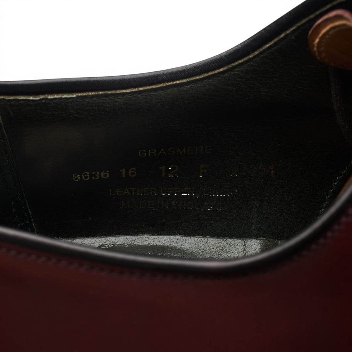 'Grasmere' Burgundy Cordovan Leather Derby UK 12 F