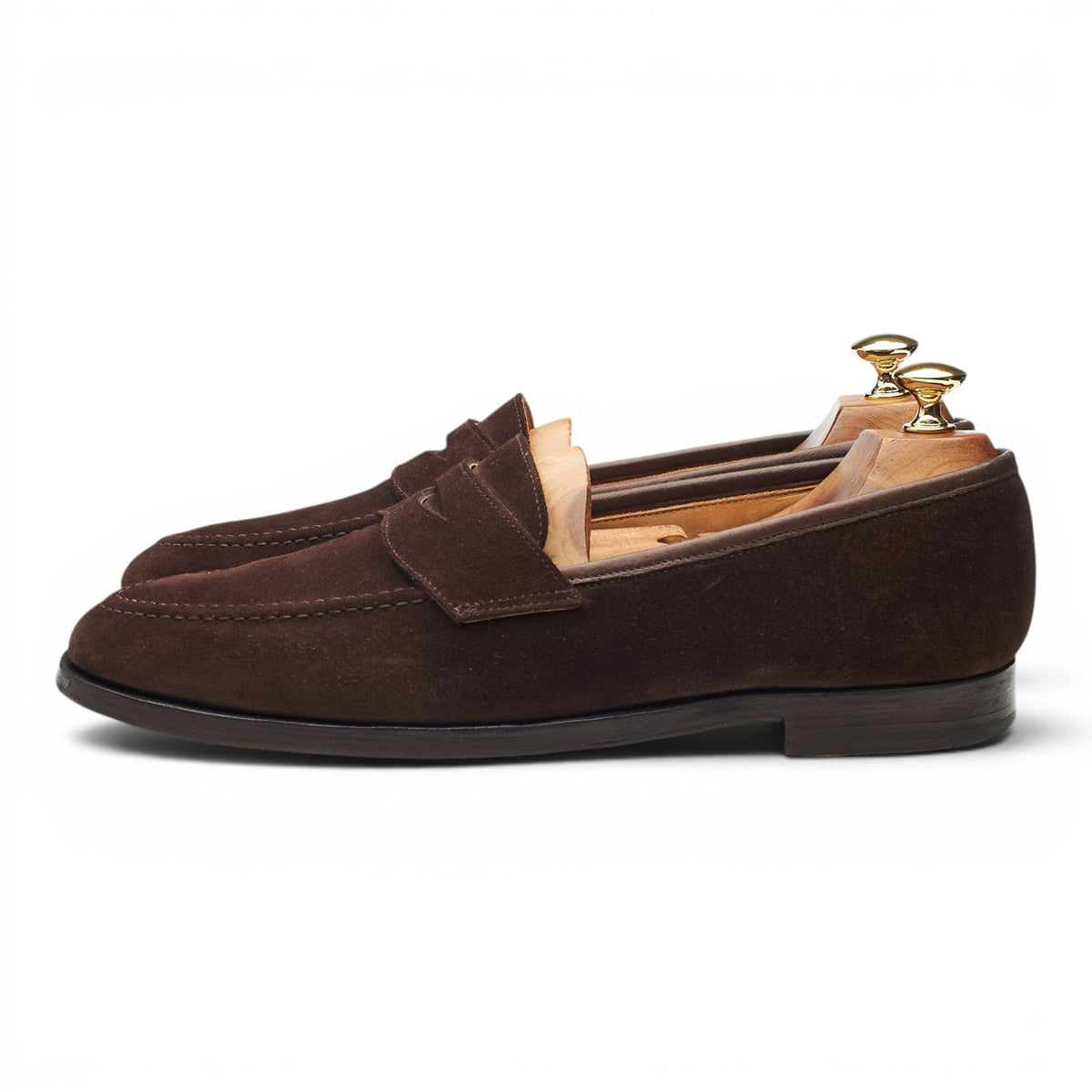 'Bradley II' Dark Brown Suede Loafers UK 9 E