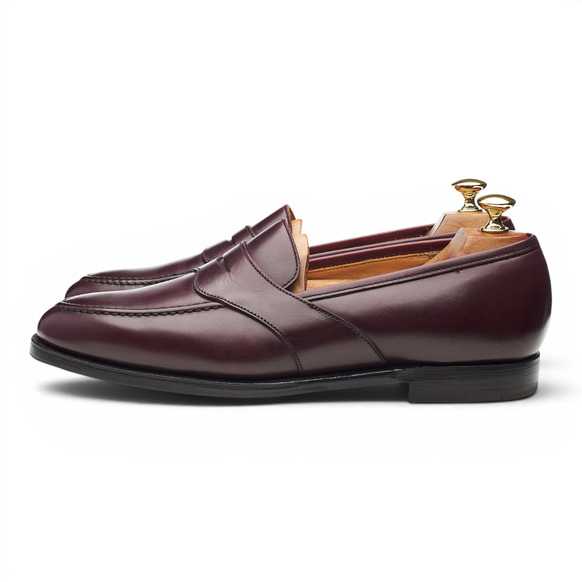 'Bradley' Burgundy Leather Loafers UK 9 E