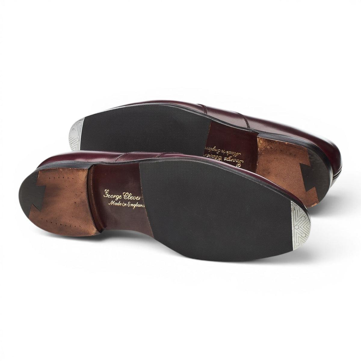 'Bradley' Burgundy Leather Loafers UK 9 E