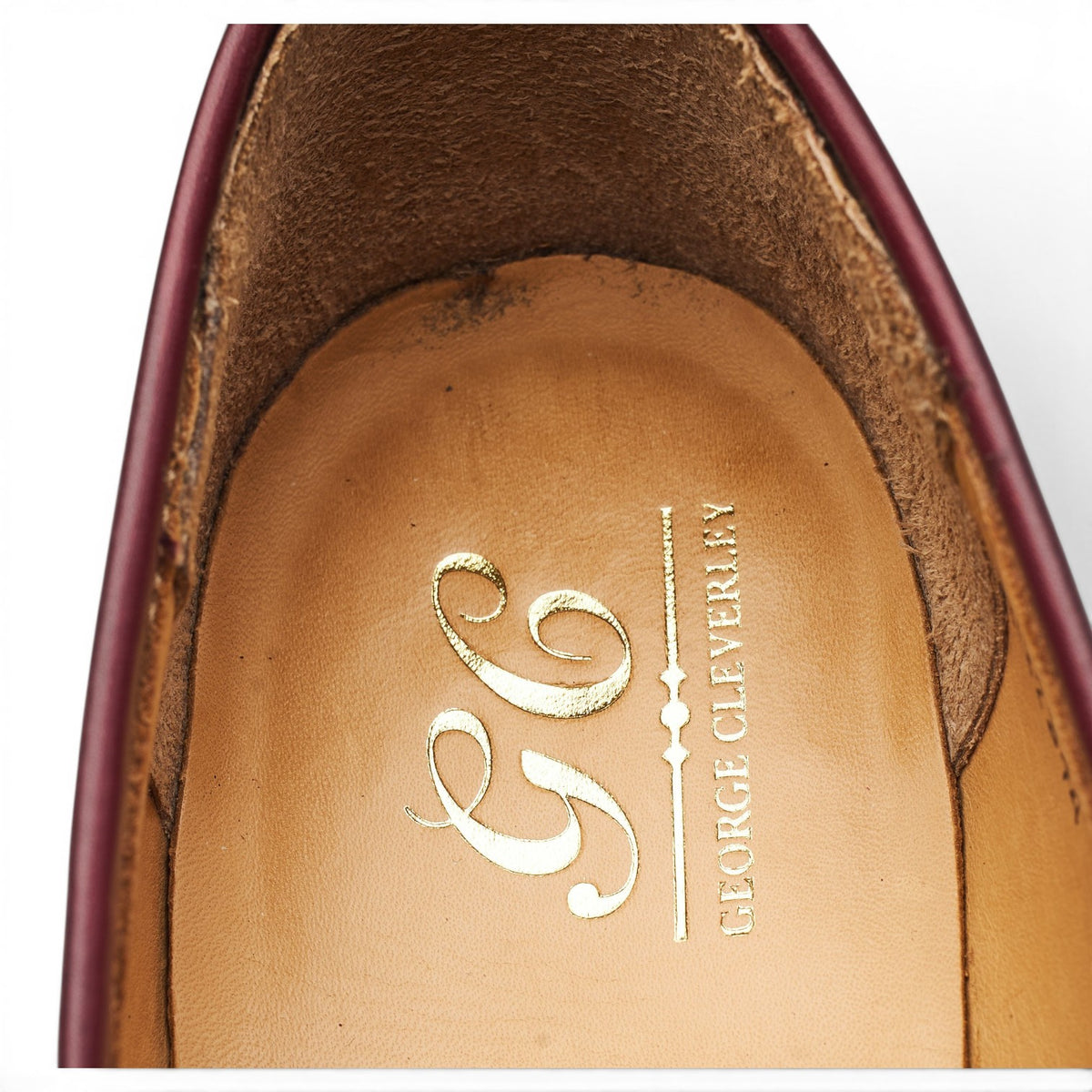 'Bradley' Burgundy Leather Loafers UK 9 E