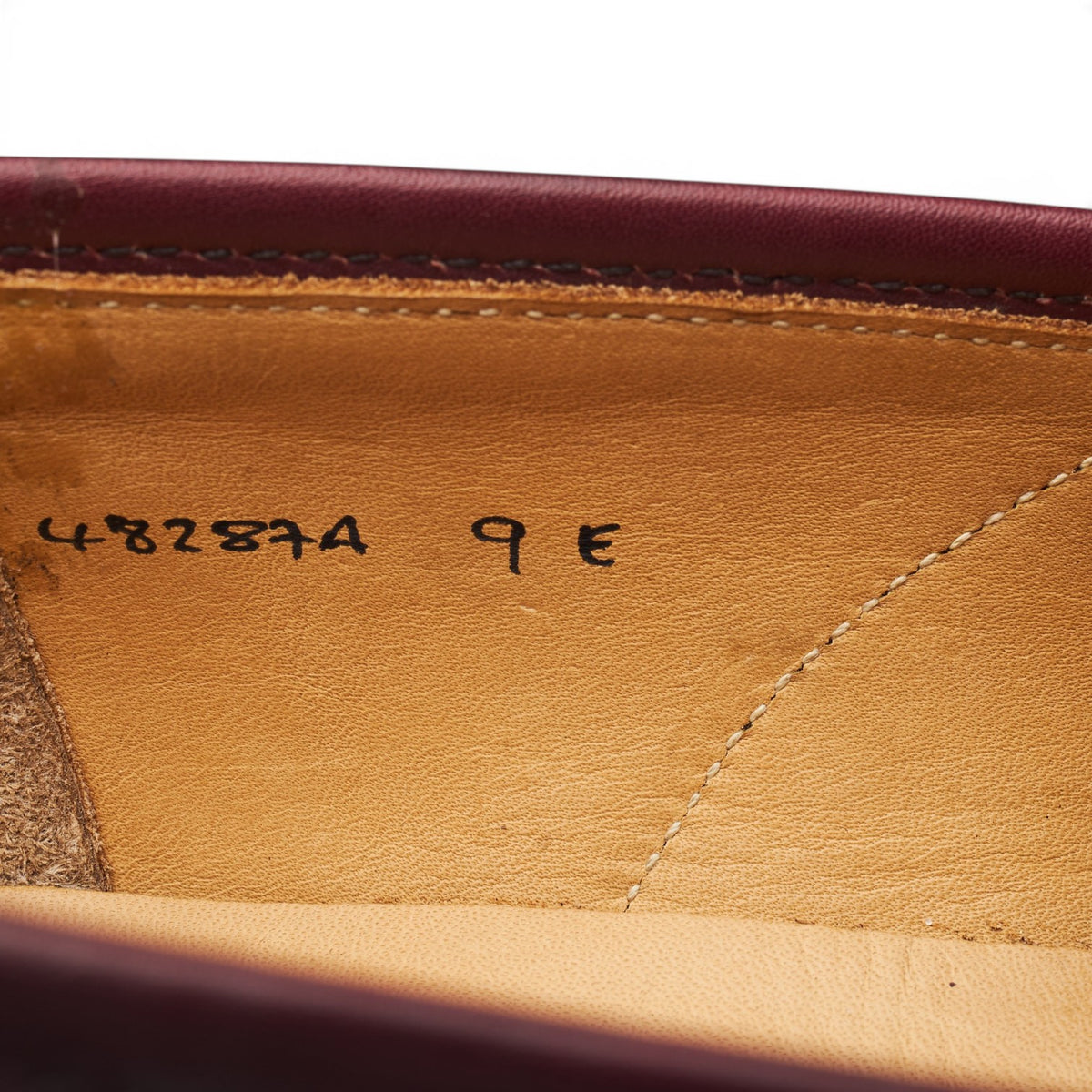 'Bradley' Burgundy Leather Loafers UK 9 E