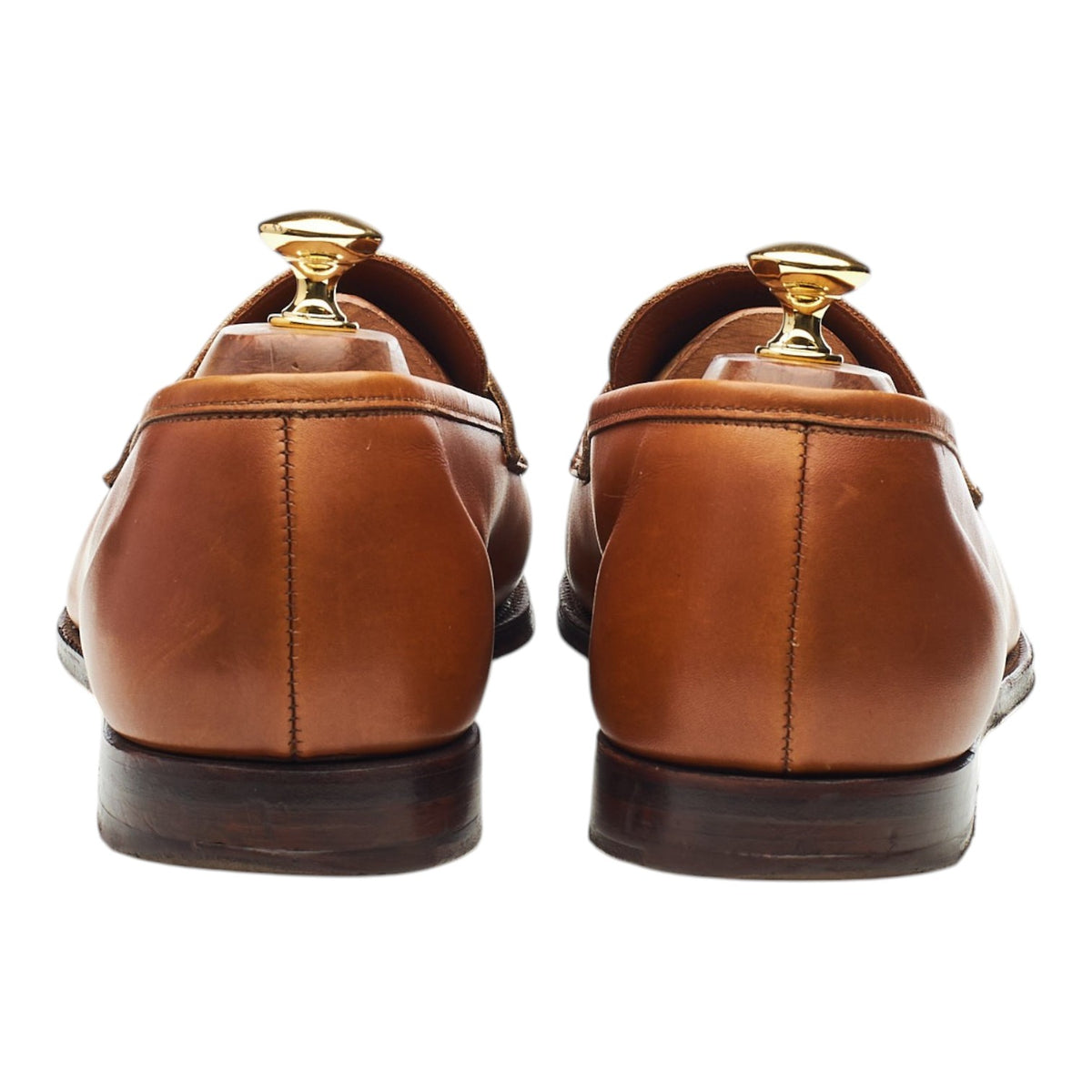 'Richmond 2' Tan Brown & Cream Unlined Leather Loafers UK 10 E