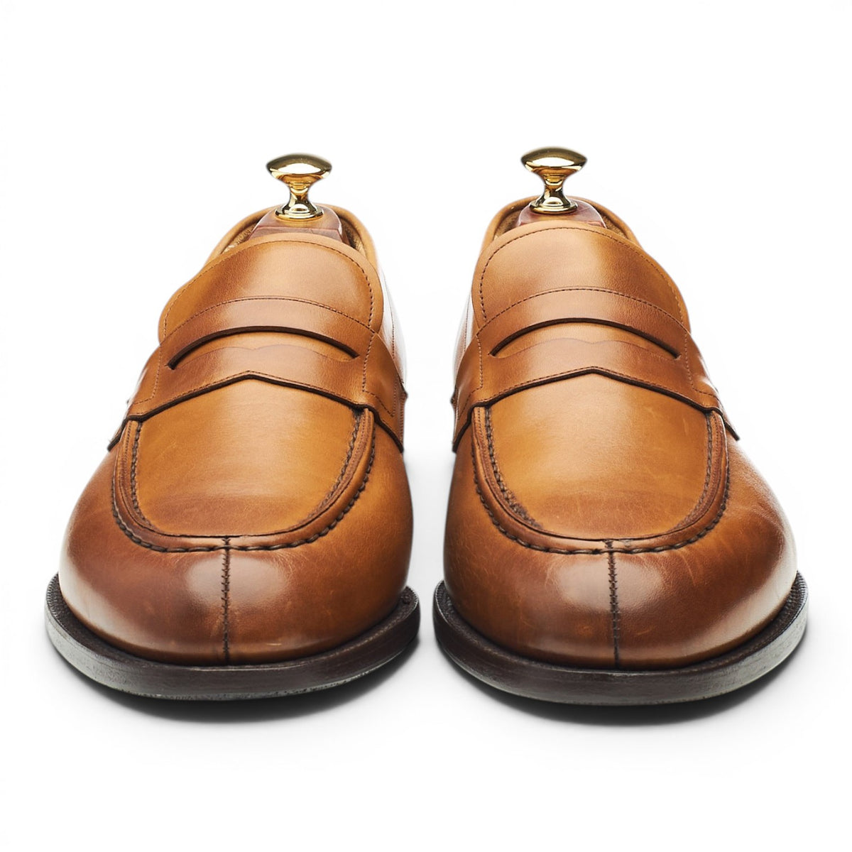 'Darwin' Tan Brown Leather Loafers UK 9.5 H