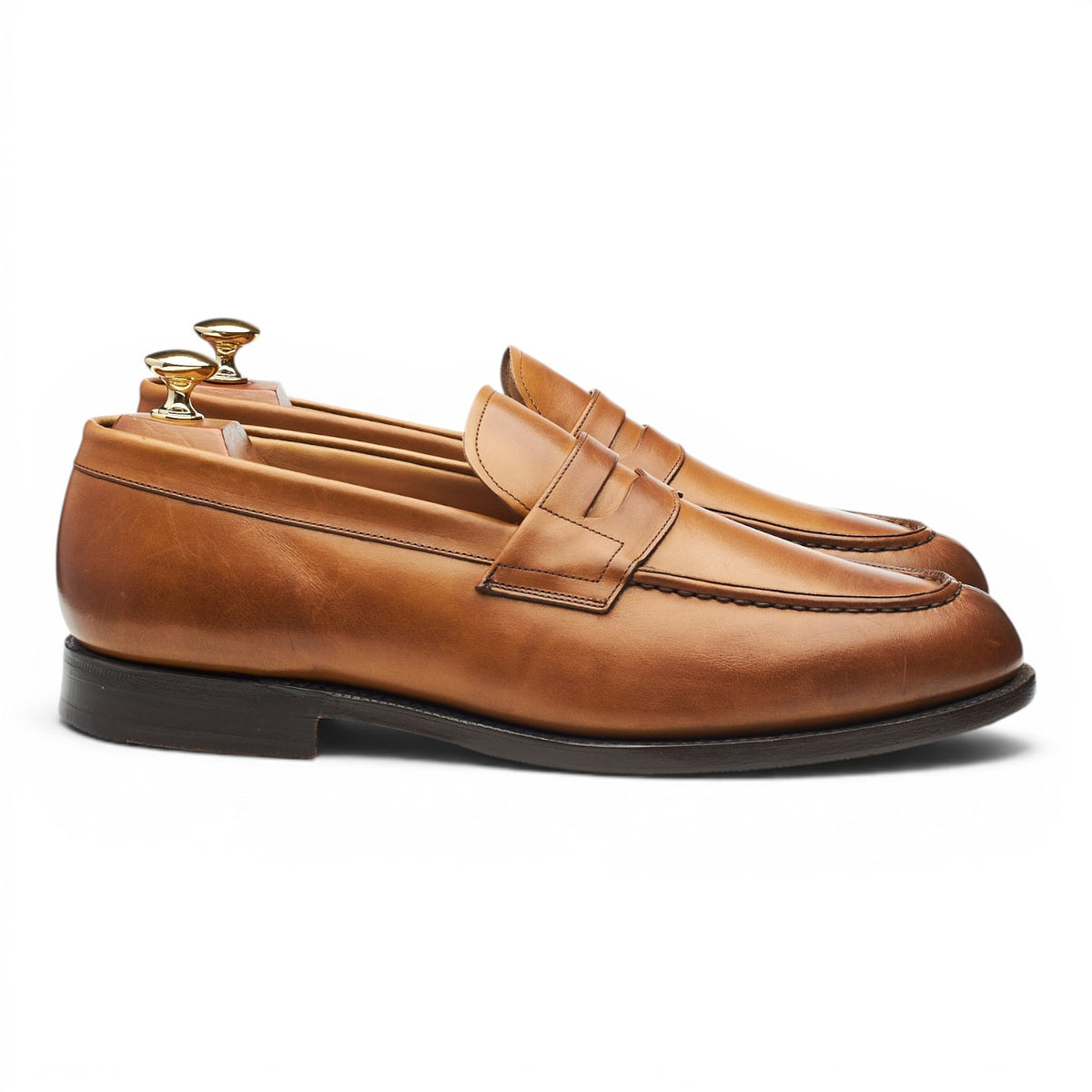 'Darwin' Tan Brown Leather Loafers UK 9.5 H