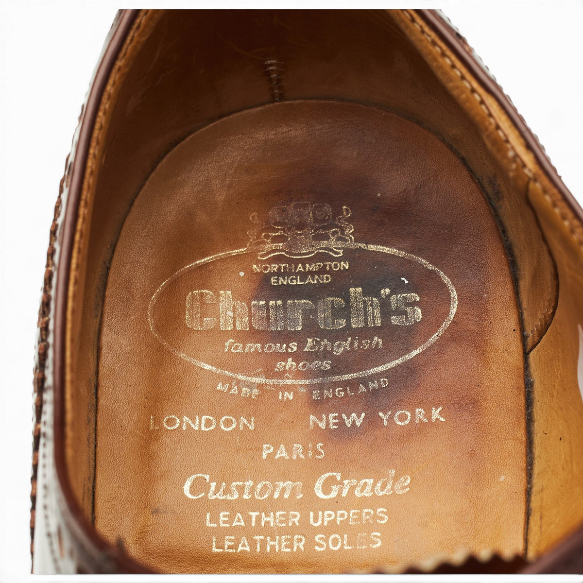 'Burwood' Brown Leather Oxford Brogues UK 7.5 G