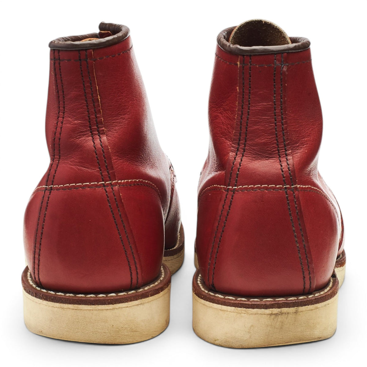 '8131' Tan Brown Leather Moc Toe Boots UK 7 US 8