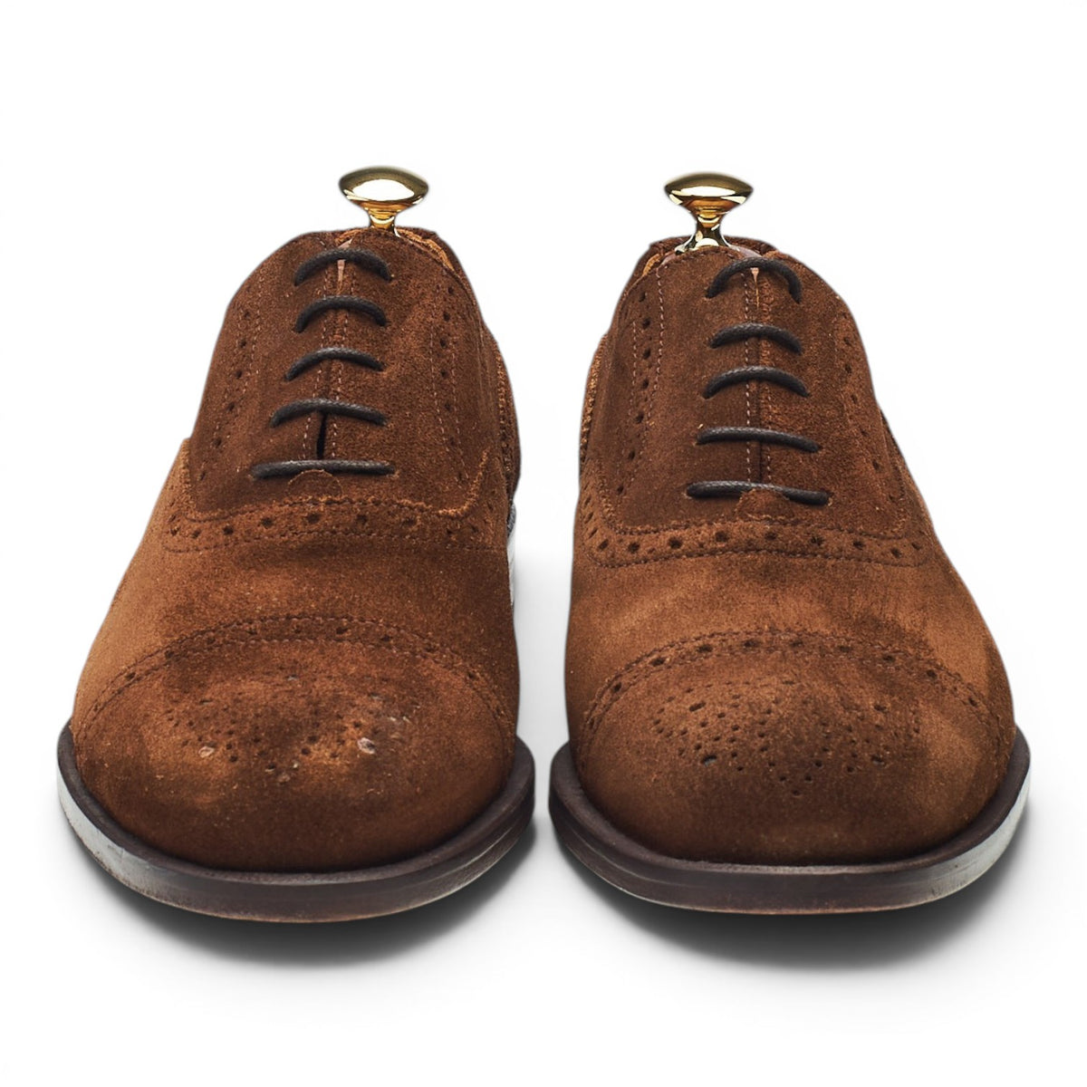 'Kennet' Snuff Brown Suede Oxford Semi Brogues UK 9 F