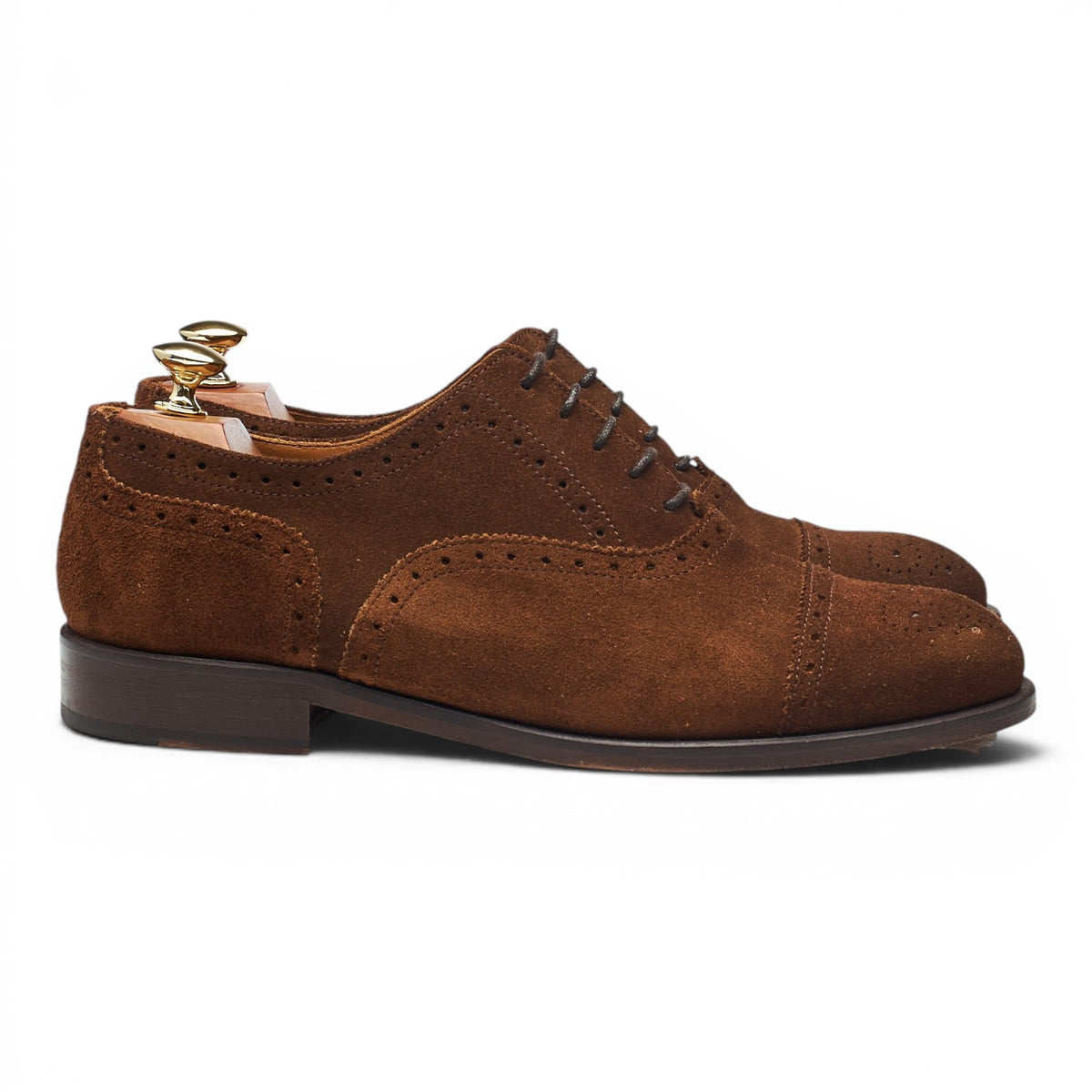 'Kennet' Snuff Brown Suede Oxford Semi Brogues UK 9 F