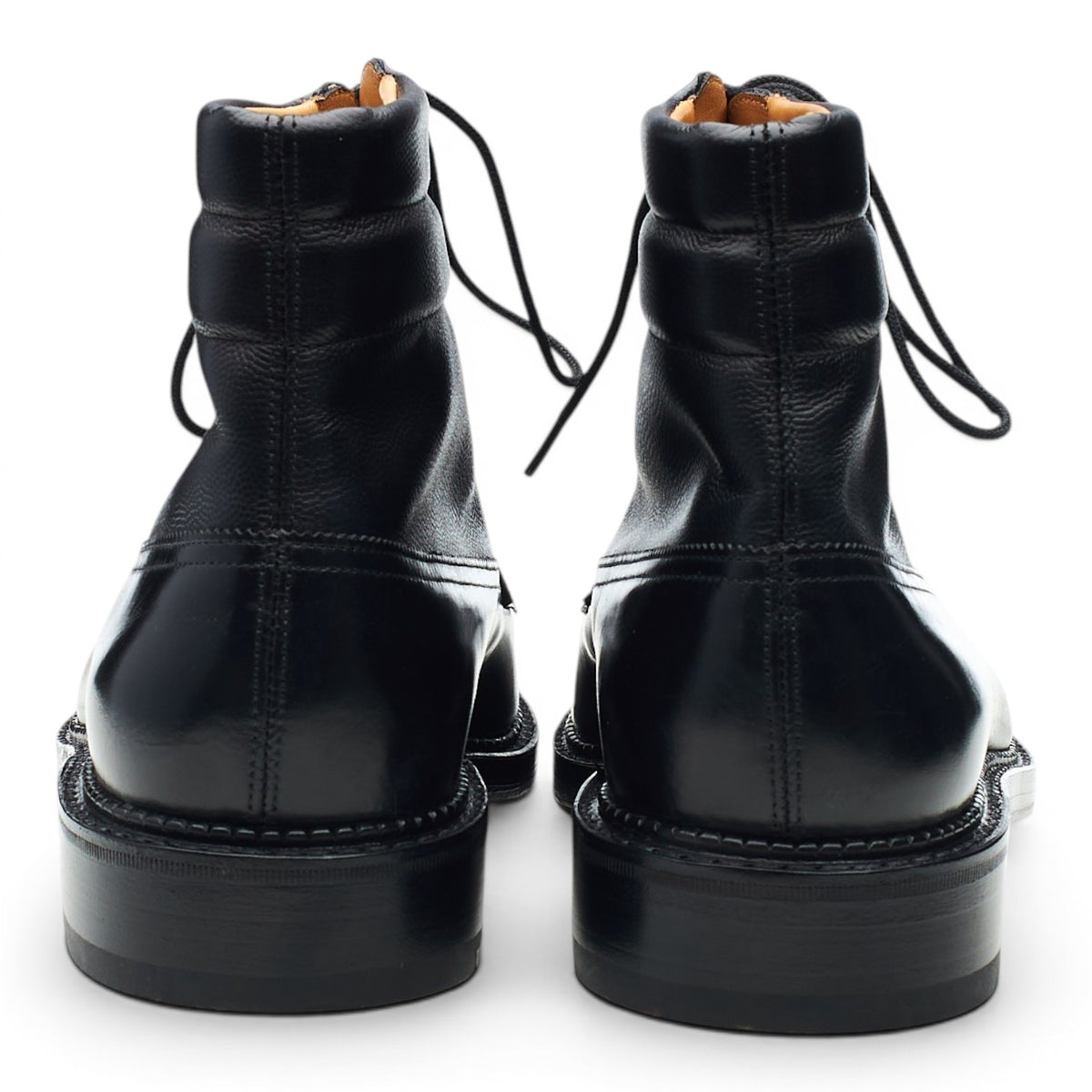 'Alder' Black Museum Grain Leather Boots UK 6 E