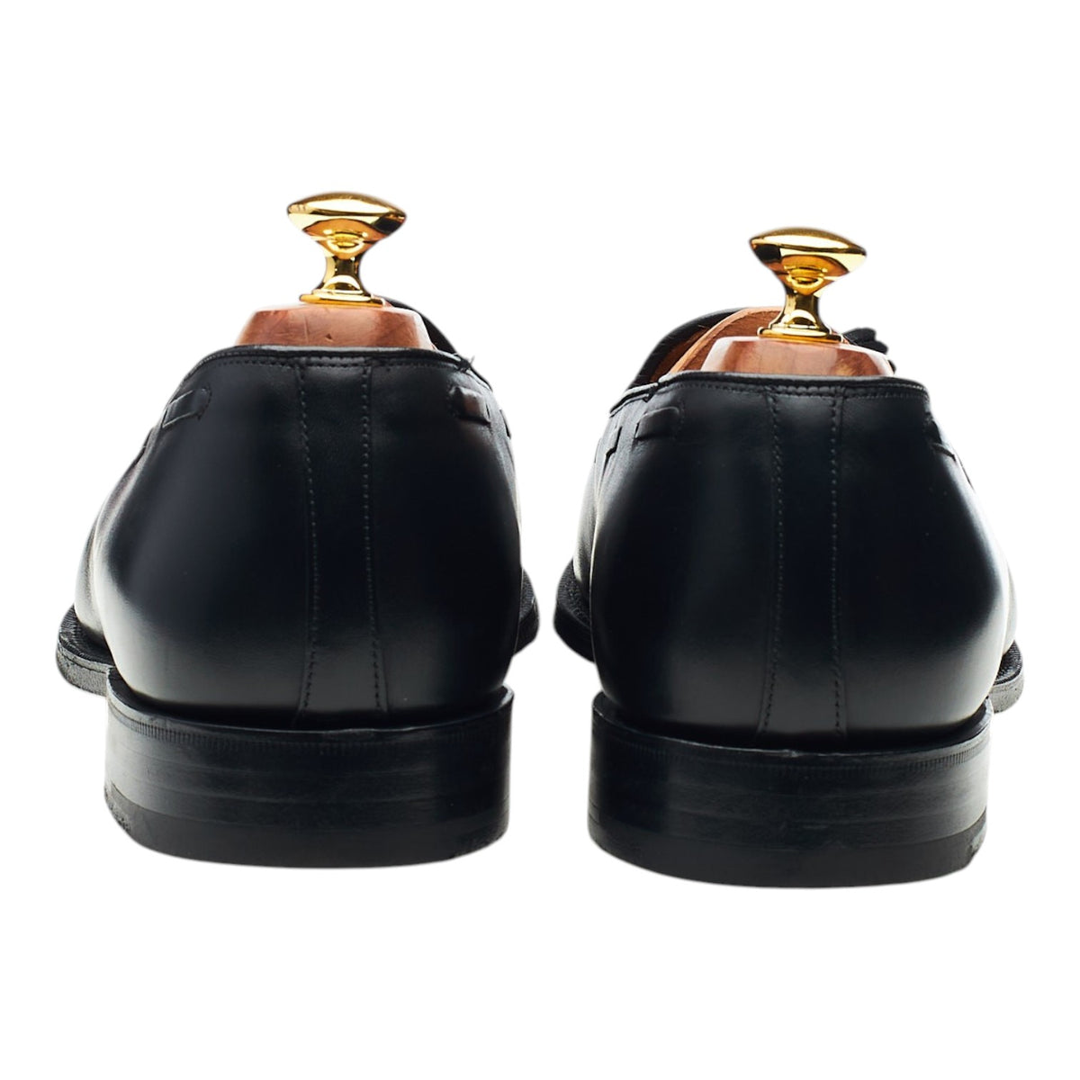 'Keats II' Black Leather Tassel Loafers UK 10 F