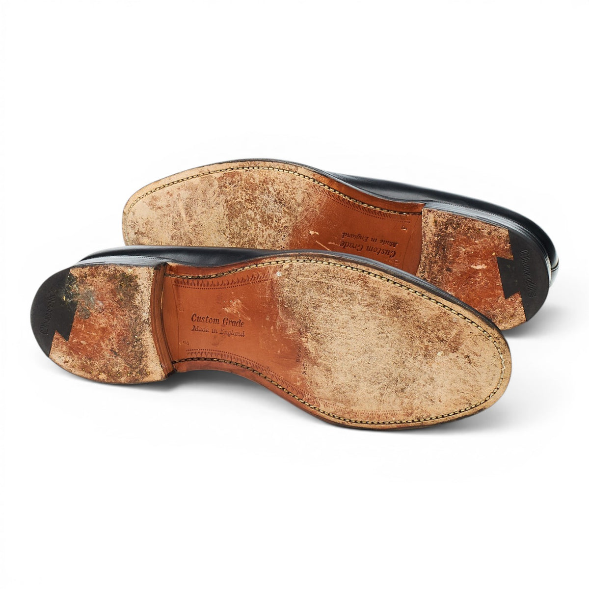 'Keats II' Black Leather Tassel Loafers UK 10 F