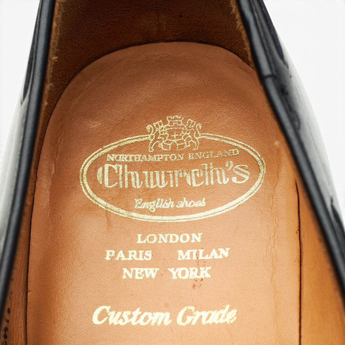'Keats II' Black Leather Tassel Loafers UK 10 F