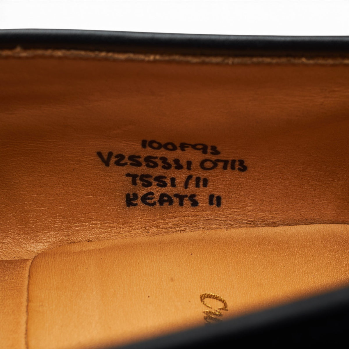 'Keats II' Black Leather Tassel Loafers UK 10 F