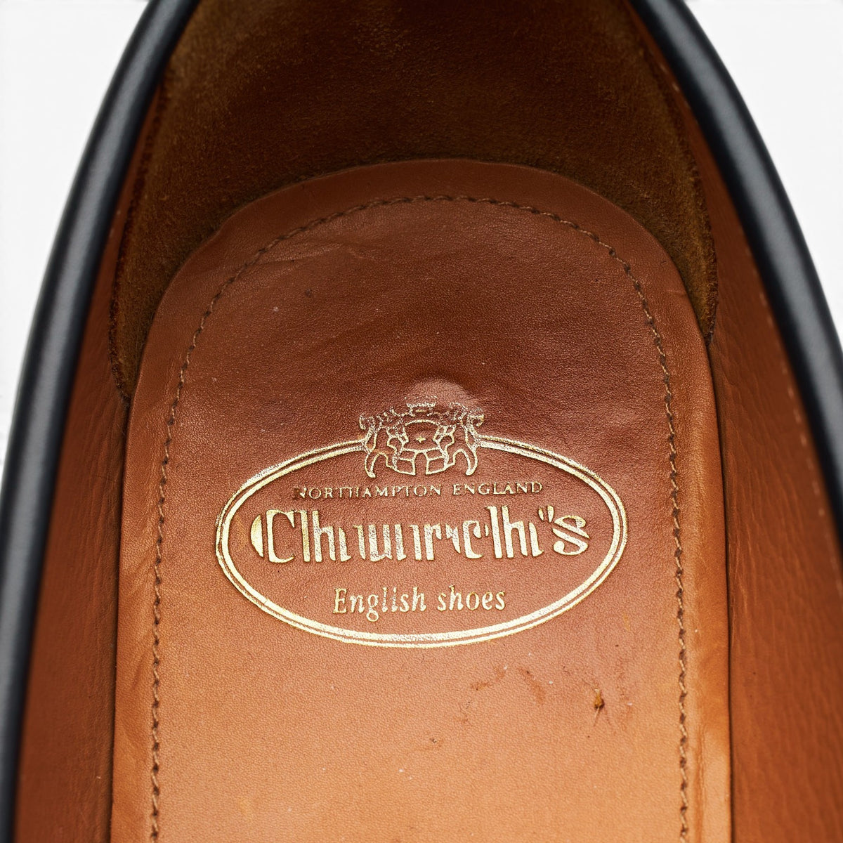 'Karl' Black Leather Loafers UK 7.5