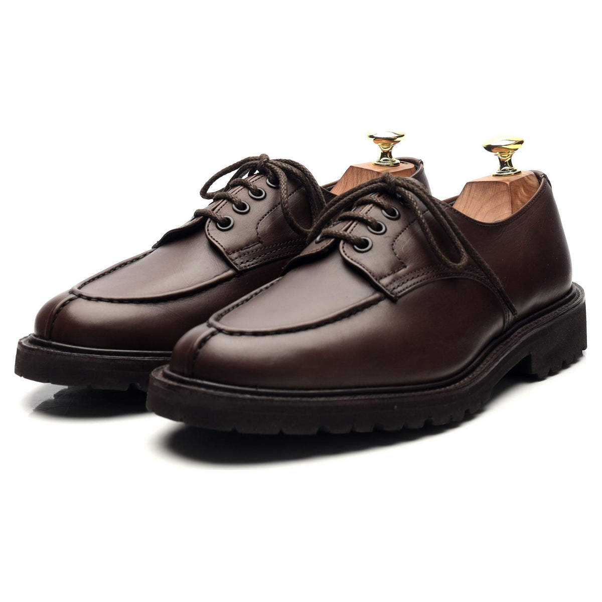 &#39;Kilsby&#39; Dark Brown Leather Split Toe Derby UK 7