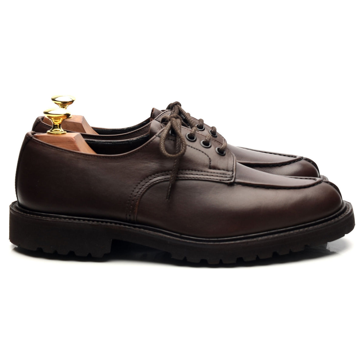 &#39;Kilsby&#39; Dark Brown Leather Split Toe Derby UK 7