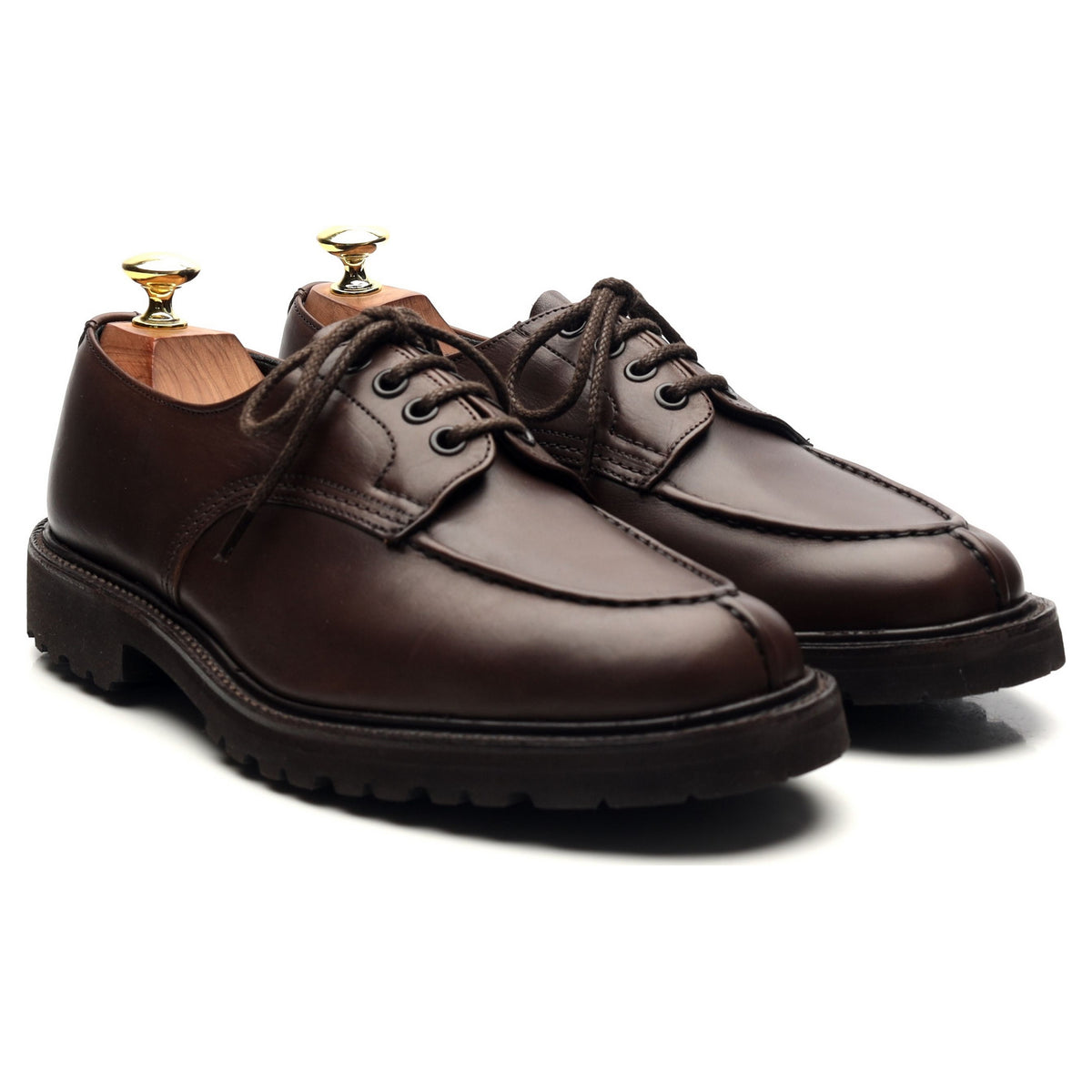 &#39;Kilsby&#39; Dark Brown Leather Split Toe Derby UK 7