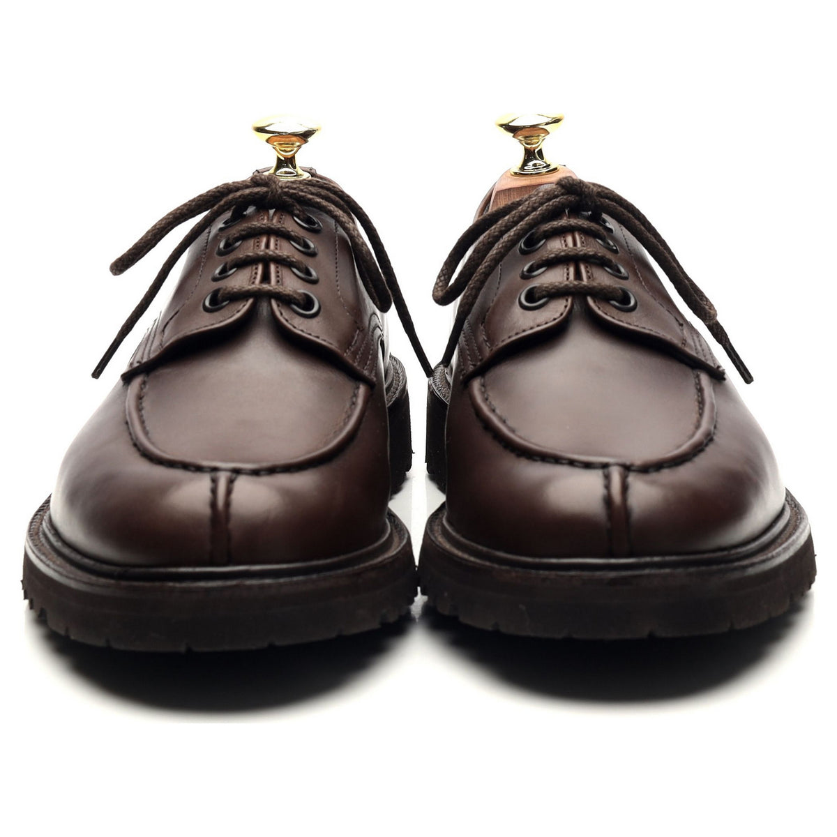 &#39;Kilsby&#39; Dark Brown Leather Split Toe Derby UK 7