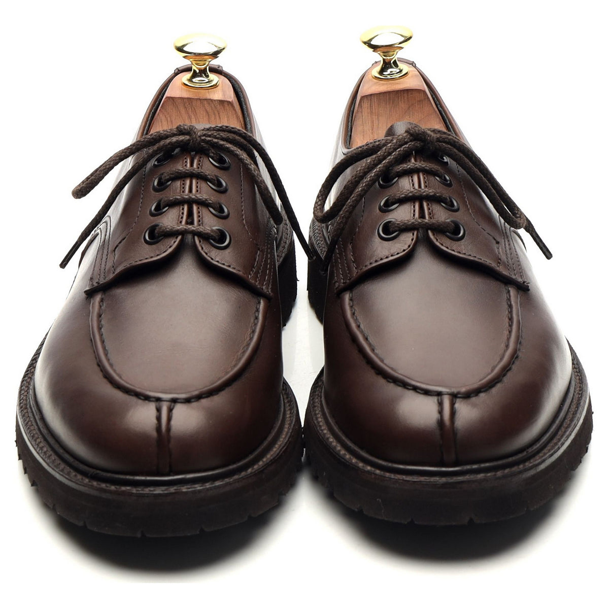 &#39;Kilsby&#39; Dark Brown Leather Split Toe Derby UK 7