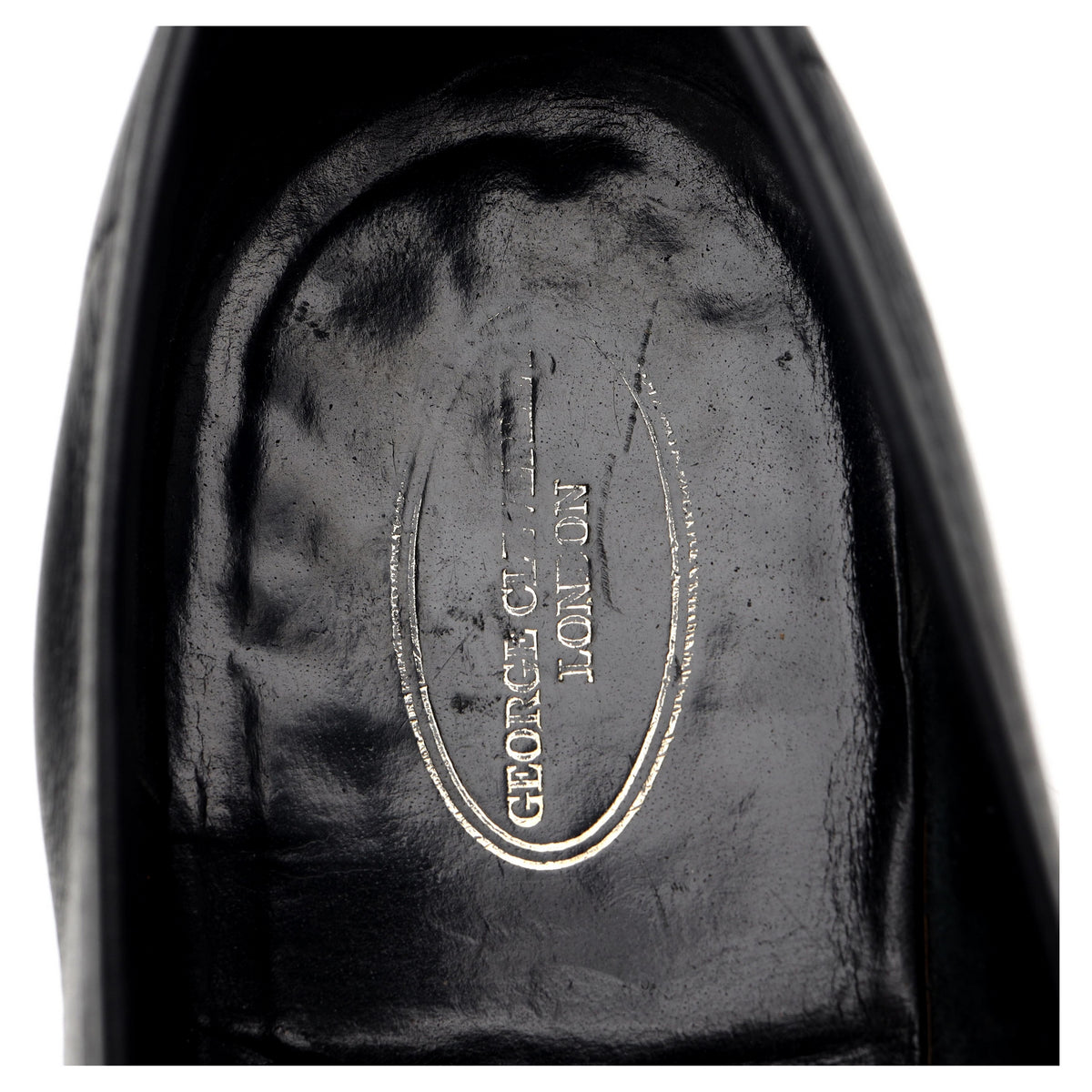 &#39;George&#39; Black Leather Loafers UK 7 E