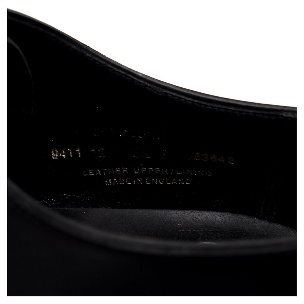 &#39;Weymouth&#39; Black Leather Wholecut Oxford UK 8.5 E