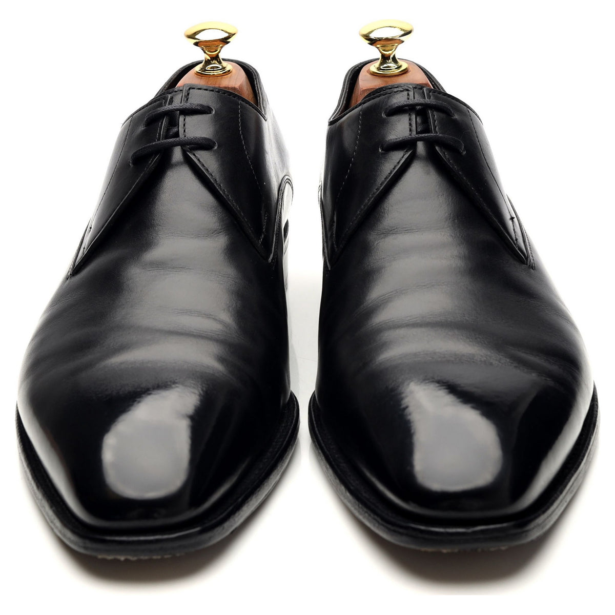 &#39;Archer&#39; Black Leather Derby UK 8 E