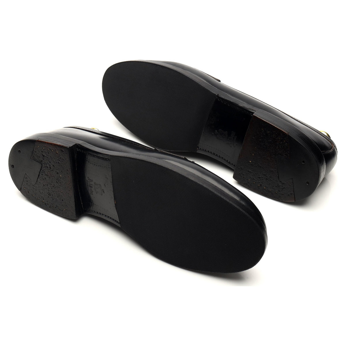 &#39;987&#39; Black Cordovan Leather Loafers UK 7 US 7.5 E