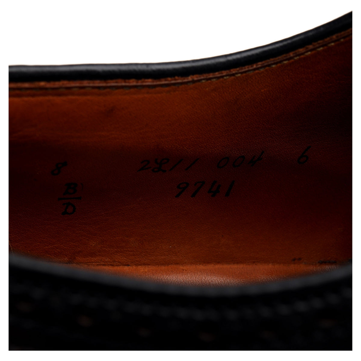 &#39;9741&#39; Black Cordovan Leather Oxford Brogues UK 7 US 8 D