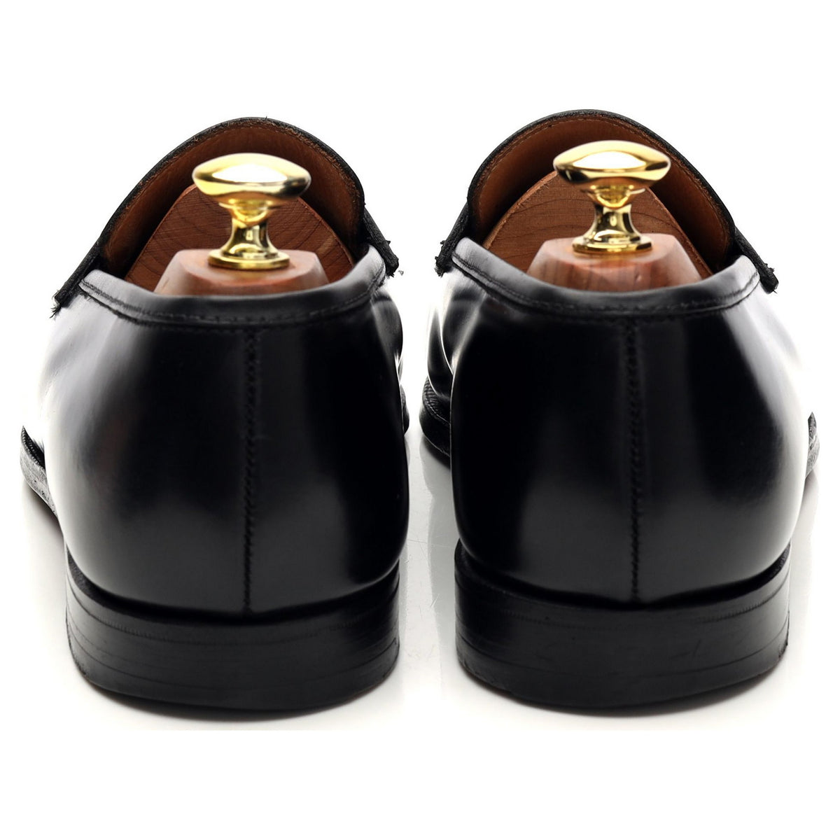 &#39;Boston&#39; Black Leather Loafers UK 8 E