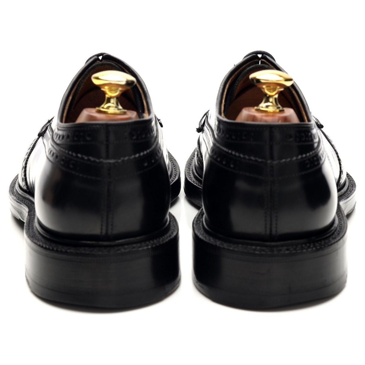 &#39;Grafton&#39; Black Leather Derby Brogues UK 8 F
