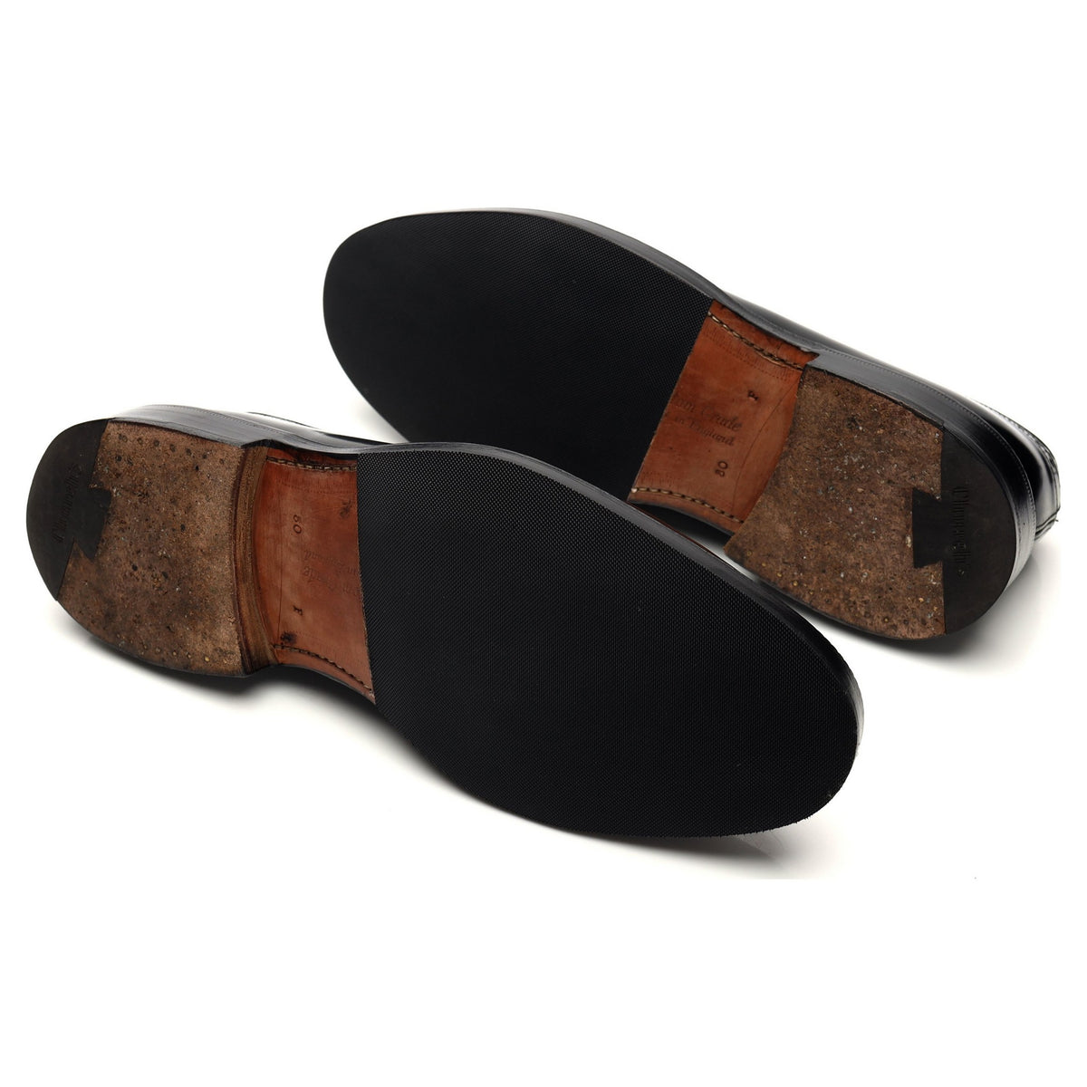 &#39;Grafton&#39; Black Leather Derby Brogues UK 8 F