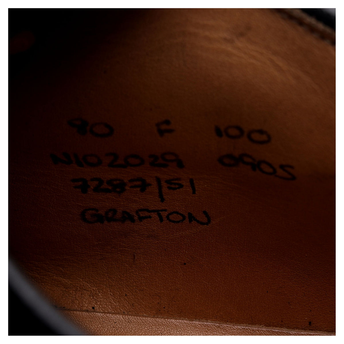 &#39;Grafton&#39; Black Leather Derby Brogues UK 8 F