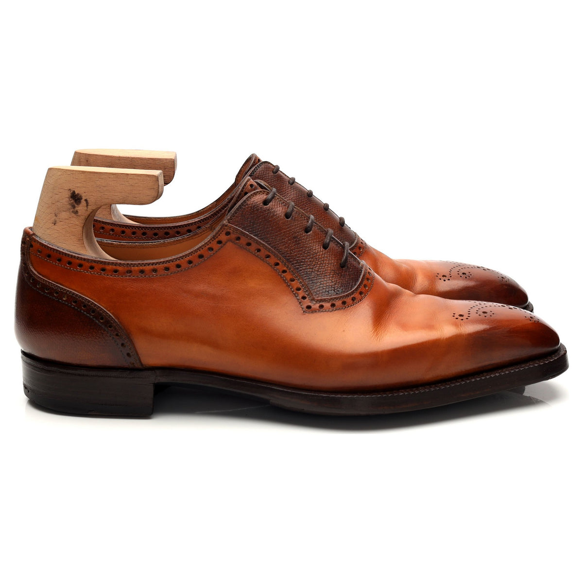 &#39;Hastatus&#39; Tan Brown Leather Oxford UK 9