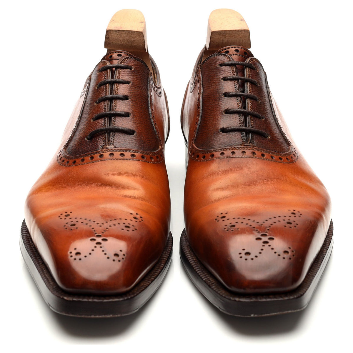 &#39;Hastatus&#39; Tan Brown Leather Oxford UK 9