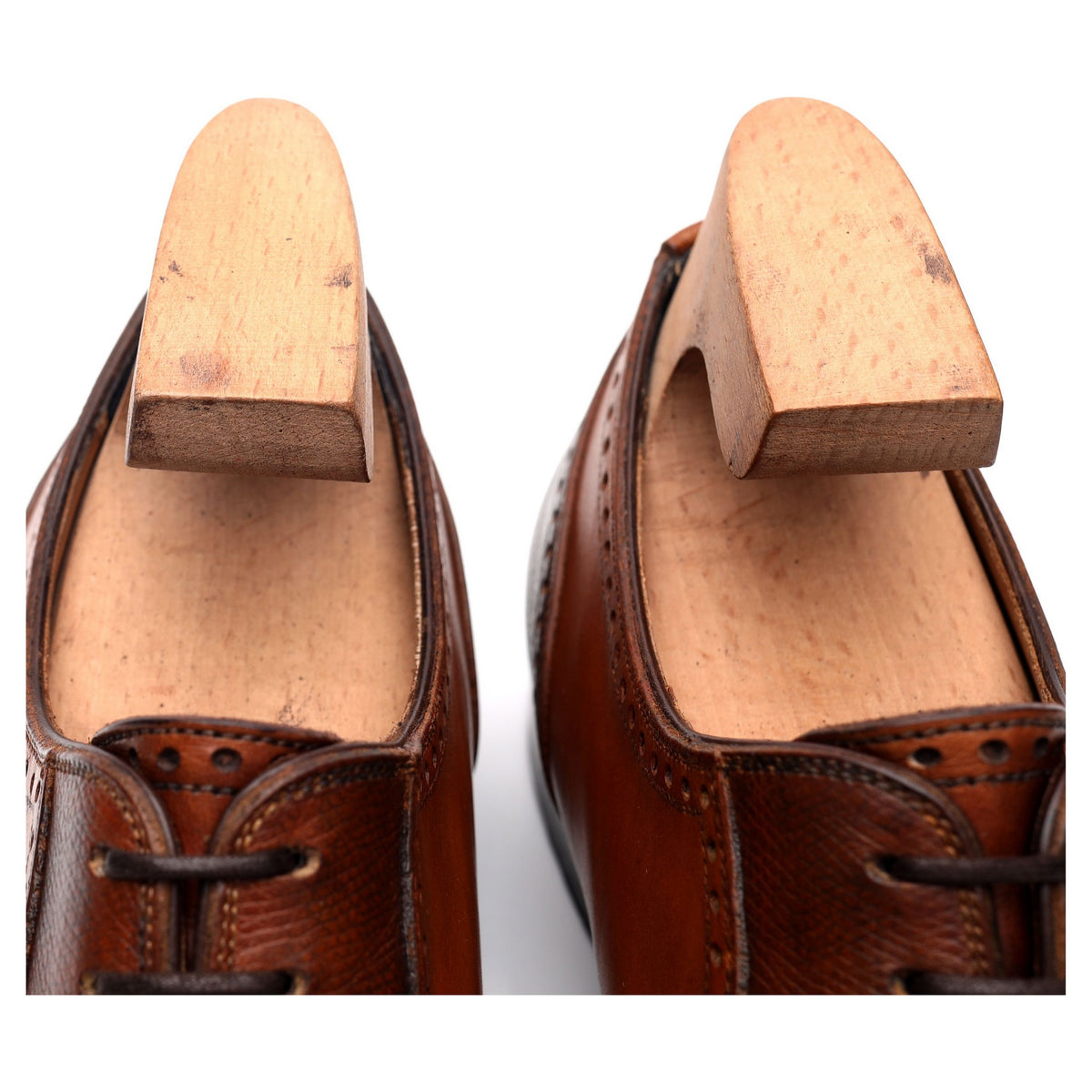 &#39;Hastatus&#39; Tan Brown Leather Oxford UK 9