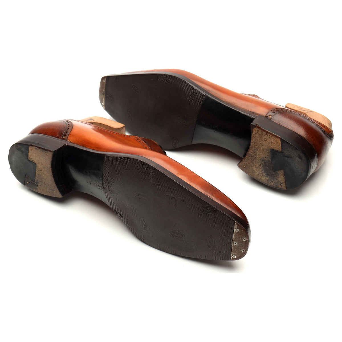 &#39;Hastatus&#39; Tan Brown Leather Oxford UK 9